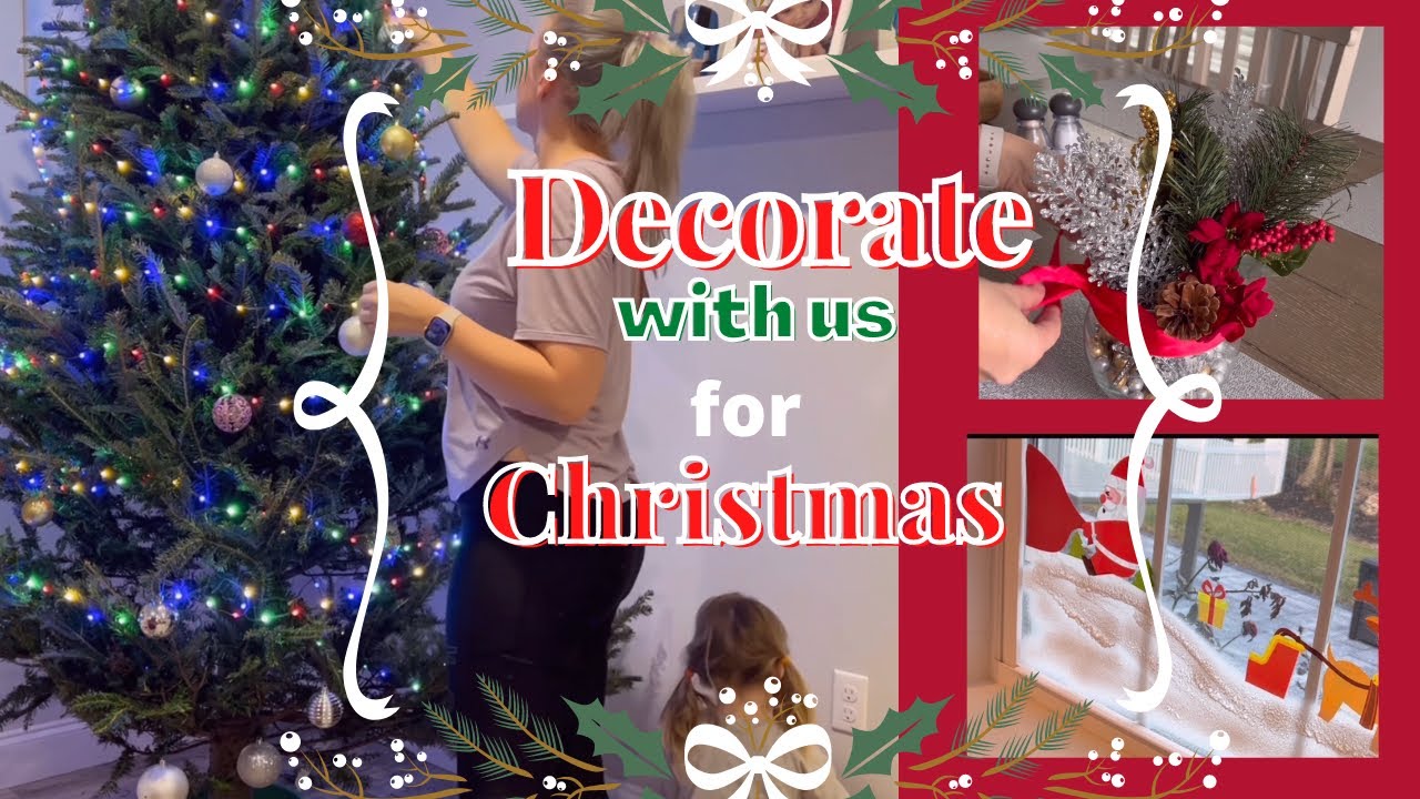 Decorating for Christmas 2021//Stay at home mom vlog//Decorating on a