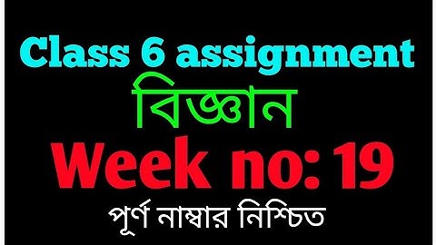 Class 6 assignment 19th week||Class 6 19th week General science assignment||৬ষ্ঠ শ্রেণীর এসাইনমেন্ট
