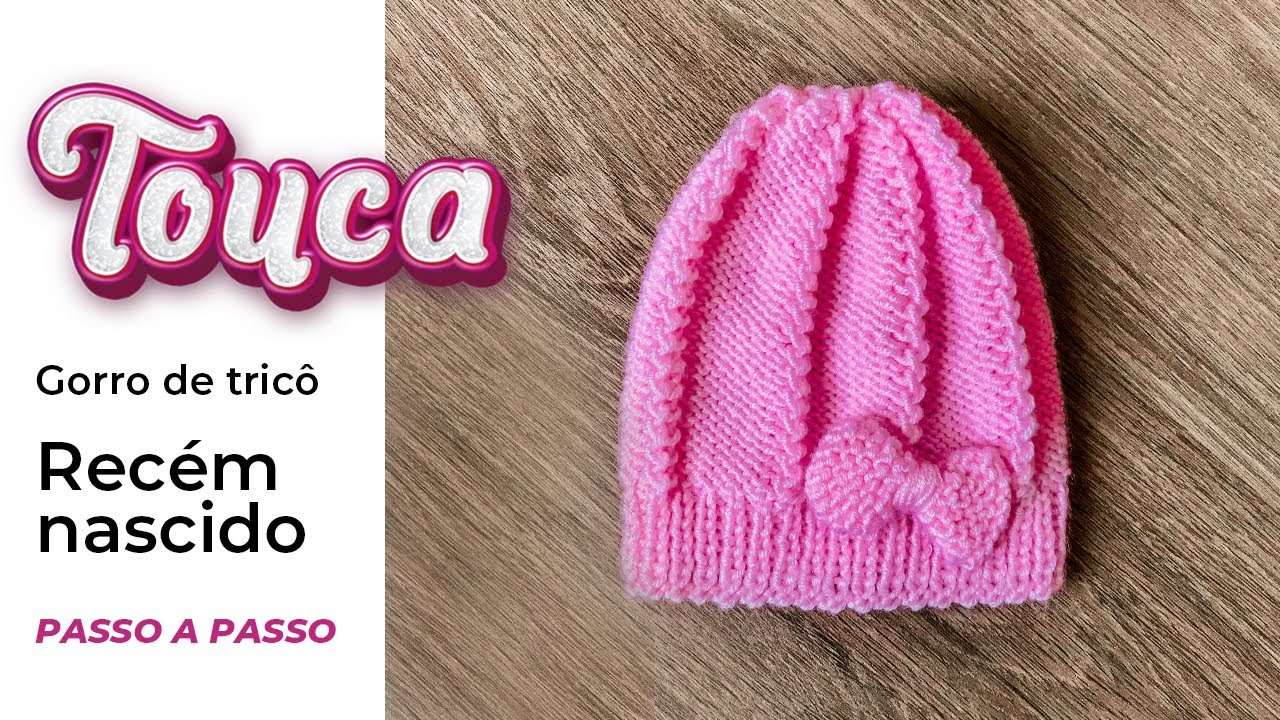 ВЯЗАНАЯ КЕПКА ДЛЯ НОВОРОЖДЕННЫХ | Легкая пошаговая шапочка для девочки для начинающих