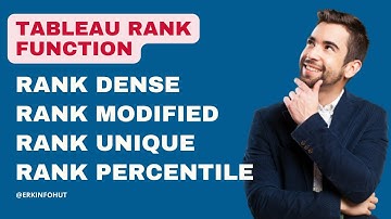 Tableau Rank function Explained | Learn Tableau in Tamil | @erkinfohut