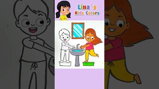 Reverse Coloring Magic 🎨 Kids Art Coloring | #KidsSongs #Shorts #Coloring #NurseryRhymes #artforkids
