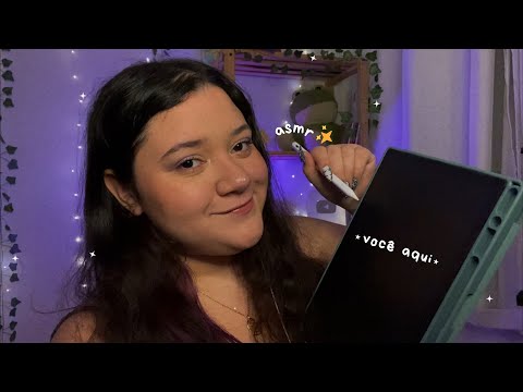 ASMR | amiga atrás de você TE DESENHA ✏️🫵🏻 (atenção pessoal, roleplay)