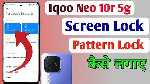 Iqoo Neo 10r 5G screen lock setting | Iqoo Neo 10r 5G me screen lock kaise lagaye | Iqoo screen lock