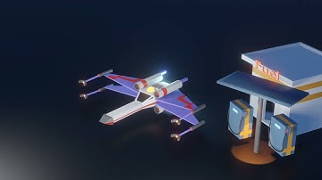Low Poly space ship in Blender