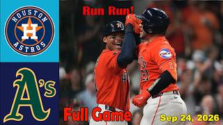 Astros vs Athletics [TODAY] Full Game Highlights Sep 24, 2026 | MLB Season