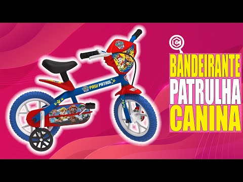 BICICLETA INFANTIL BANDEIRANTE PATRULHA CANINA