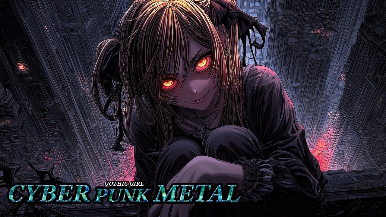 Dark Gothic Girl – Cyberpunk Glitch Metal + Synth // Background Music for Work