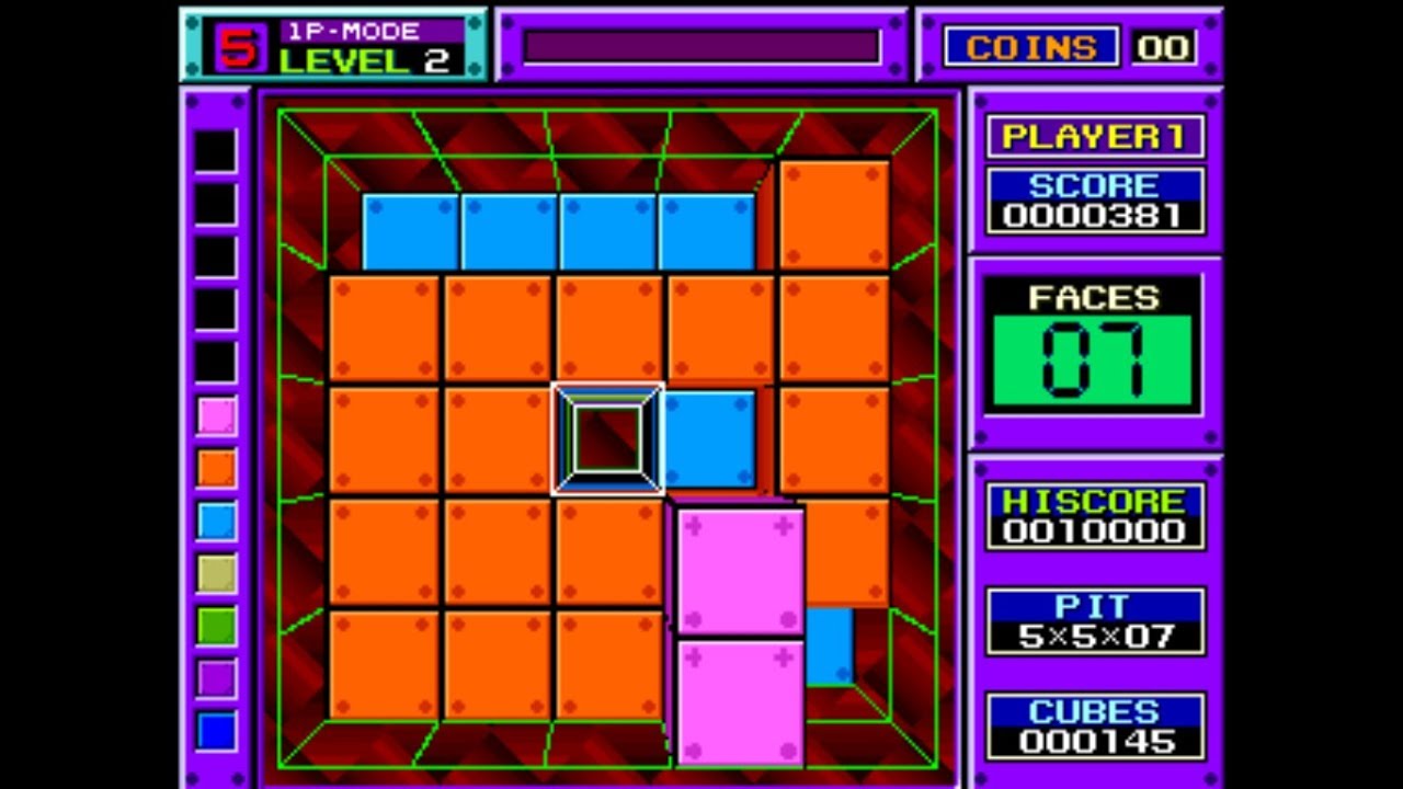 [(Arcade, MAME) Blockout] Pentris on level 5 - YouTube