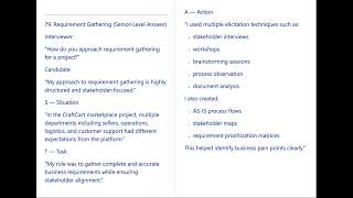 Requirement Gathering Process {BA INTERVIEW 79}