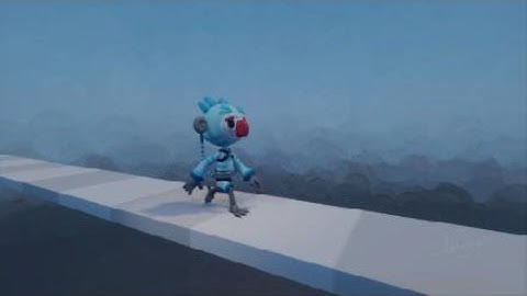 Dreams™Walk cycle keyframed animation test on passing ground