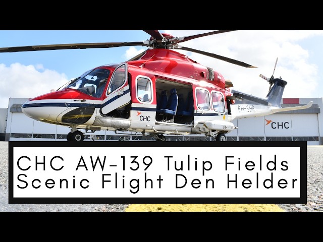 CHC AW-139 Scenic Helicopter Flight Over Dutch Tulip Fields! - YouTube