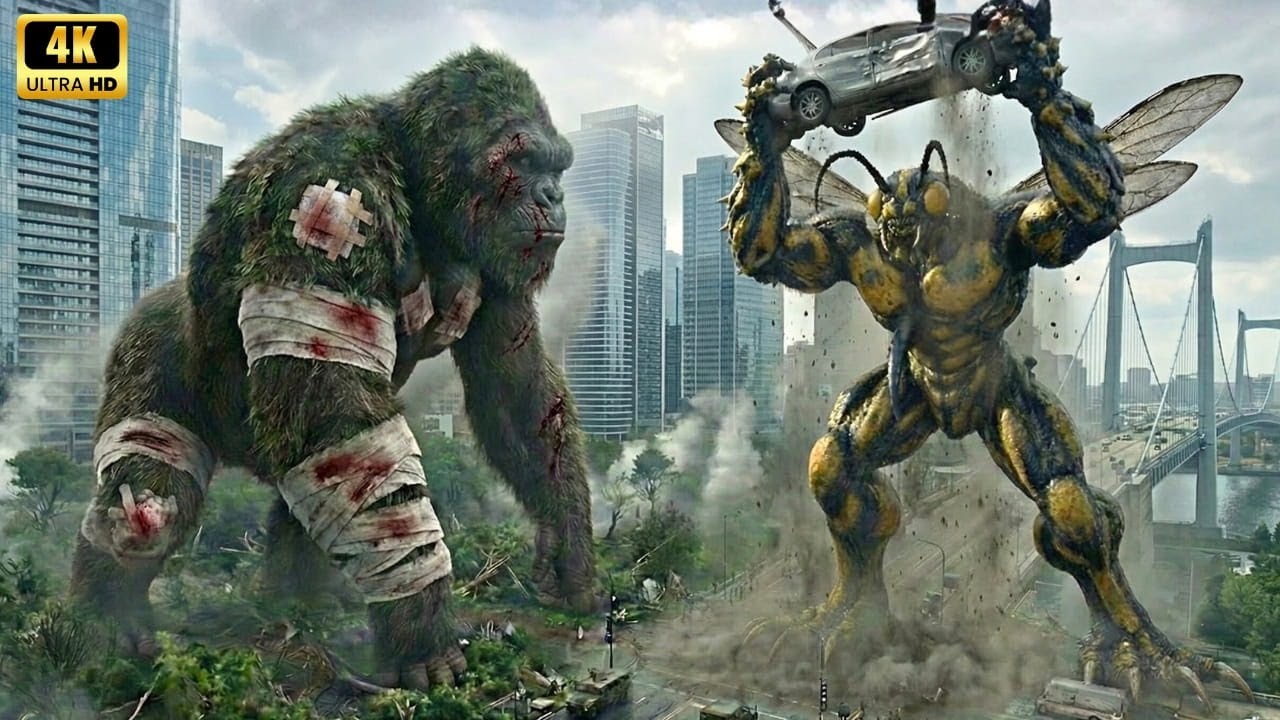 King Kong vs Wasp Monster vs Giant Spider Monster | Full Monster Action Movie HD