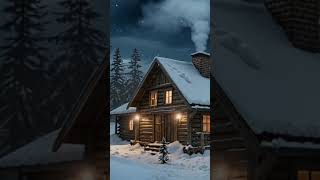 Snowy Cabin Sleep Music ❄️ Cozy Winter Ambience for Relaxing & Rest