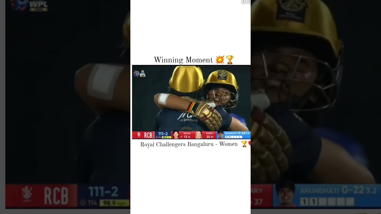 Winning moment   RCB Women ❤️❤️❤️❤️