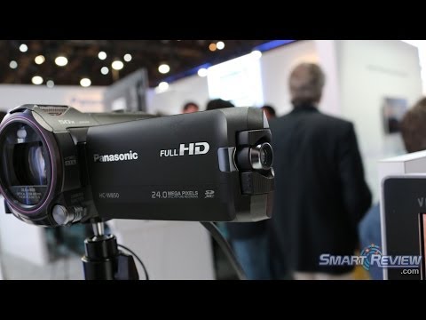 CES 2014 | Panasonic HC-W850K Full HD Camcorder Demonstration |  WiFi & NFC | W850 SmartReview.com