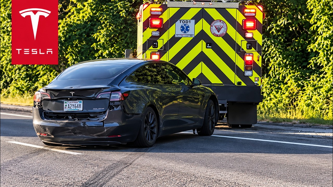 HE TAILGATED A TESLA - THEN TOTALED IT