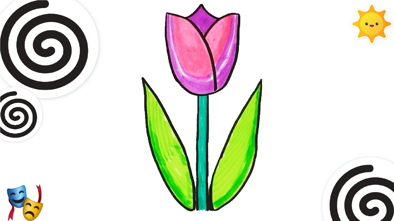 COMO DIBUJAR UN Tulipán || CÓMO DIBUJAR UN FLOR || DIBUJO DE FLORA BONITA -  thptnganamst.edu.vn