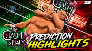 WWE 2K26: Cody Rhodes vs Gunther | Clash in Italy 2026 Prediction Highlights!