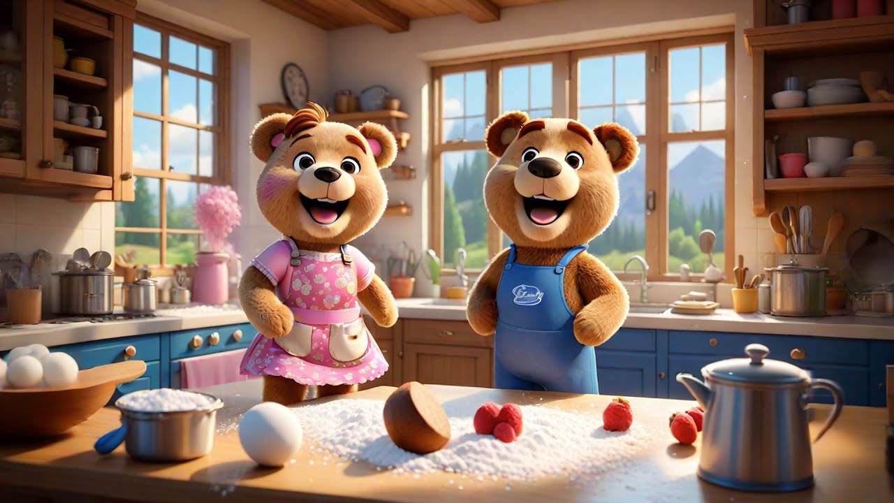 Two Teddy Bears Bake a Pie | Fun Cooking & Counting Song | Nursery Rhymes and Preschool Learning