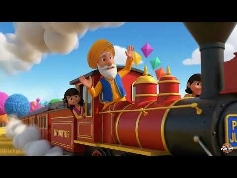 Rail Gaddi Aayi Aa ਰ ਲ ਗ ਡ ਆਈ ਆ Punjabi Rhymes For Kids Balgeet Punjabi Nursery Rhymes