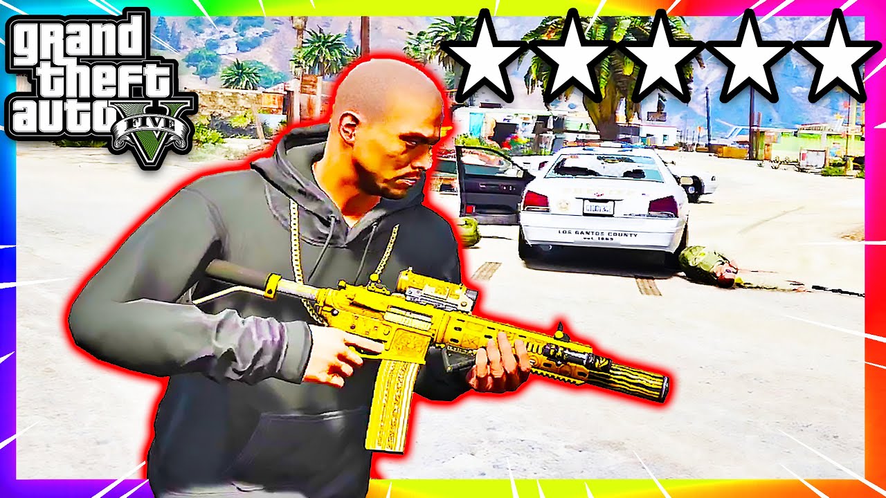 GTA 5 - EPIC FIVE STAR RAMPAGE ESCAPE + POLICE CHASE MAYHEM!!! (GTA V ...