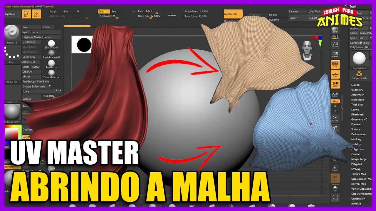 🔴FEEDBACK COM ALUNO | UV MASTER | ZBRUSH PARA ANIMES - YouTube
