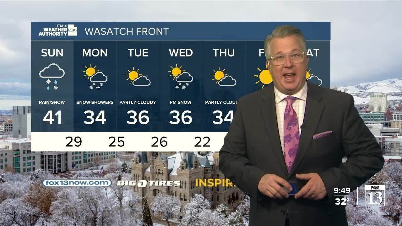 Showers coming to Salt Lake - Saturday night forecast