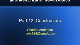 131204 BasicJava Part 12 Constructors
