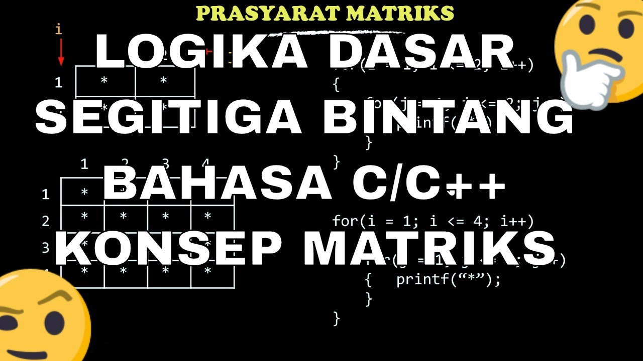 Segitiga Piramida Bintang - Bahasa C (Part 1) - YouTube
