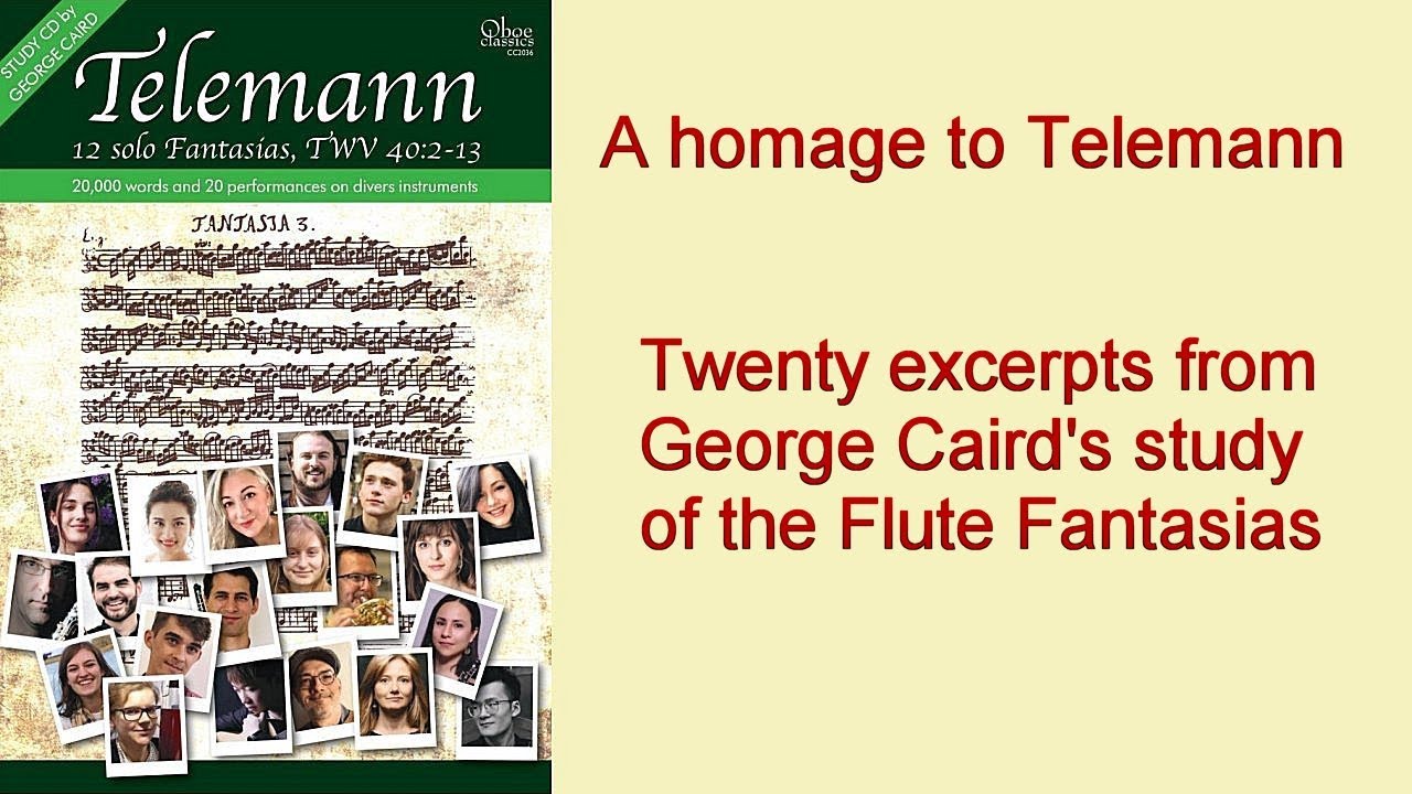 Telemann flute fantasias, twenty excerpts