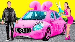 Pink Car vs Black Car Challenge | Crazy Challenge by TeenTeam