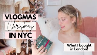 Vlogmas Day 21 Christmas In New York What I Bought In London Unpacking Getting Organized