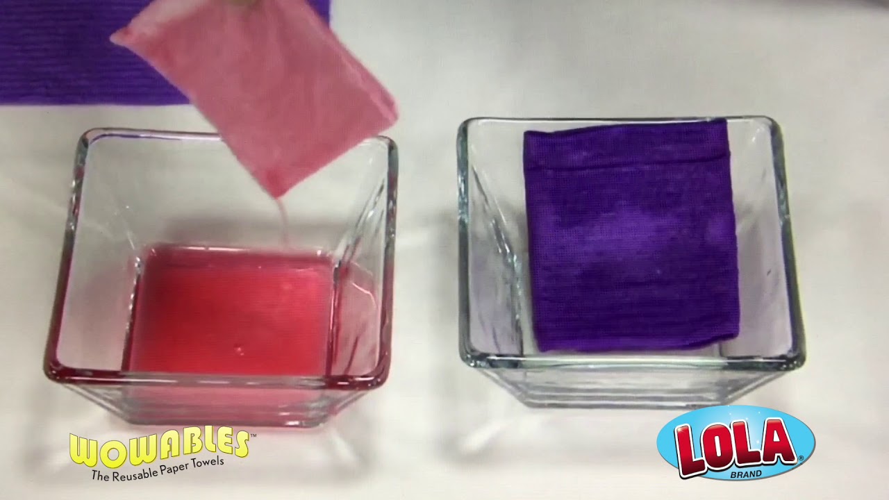 Wowables by Lola Products Absorbency Test