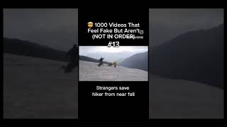 Hero Saves Man Seconds Before He Falls Off Mountain Cliff 😱🏔️ #CaughtOnCamera #Hero #miracleescape