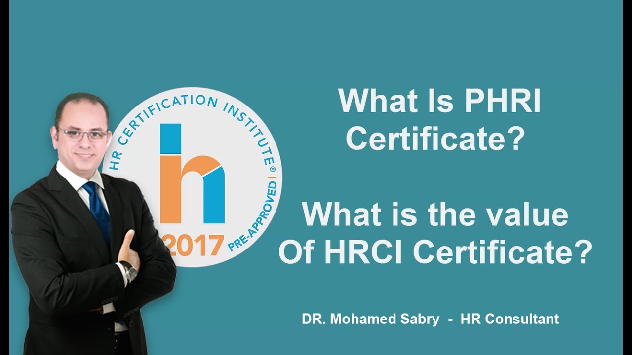 What is a phri certificate & its Value?