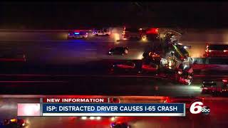 Two people killed in chain-reaction crash involving multiple semis, car on I-65 near Lafayette