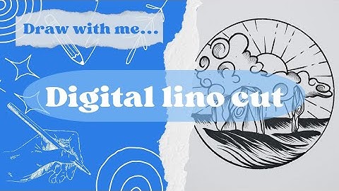 Draw with me The Cove at Avebury as digital linocut