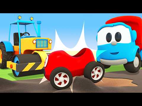 Cante com Léo, o caminhão, e carrinhos! Música infantil animada. Desenhos animados em português