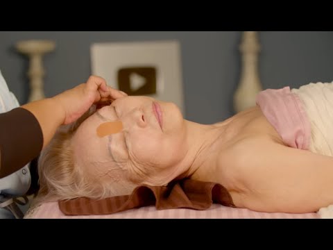 asmr I did a REJUVENATING face MASSAGE for my AUNTIE! Gentle FACE care for LADIES LONG VERSION VIDEO