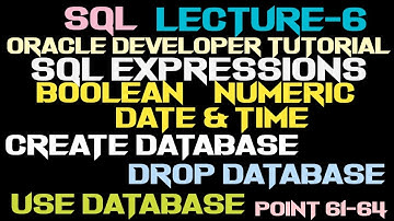 SQL Expression Create, Drop or Use Database|SQL Lec-6|Oracle Developer Tutorial|Technical Aashique