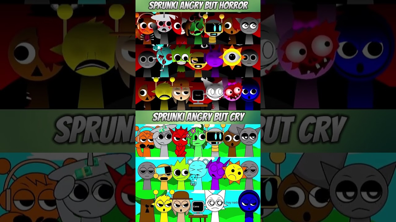 Angry Sprunki vs Crying Sky 😡💧 | Incredibox MIX VERSION