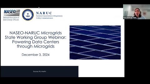 NASEO-NARUC Microgrids State Working Group Webinar - Powering Data Centers through Microgrids