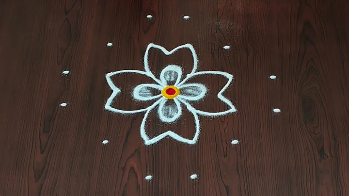 6×2dots easy rangoli|daily muggulu|thipkyanchi,festival rangoli|traditional rangoli#Rang kaa Rangoli