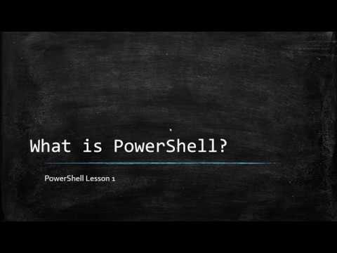 PowerShell Basics - Lesson 1 - Intro to PowerShell