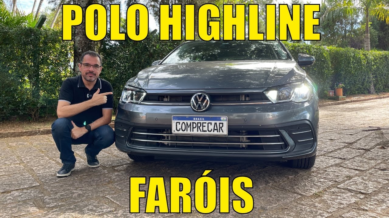 Volkswagen Polo Highline 2025 - Teste dos faróis em LED