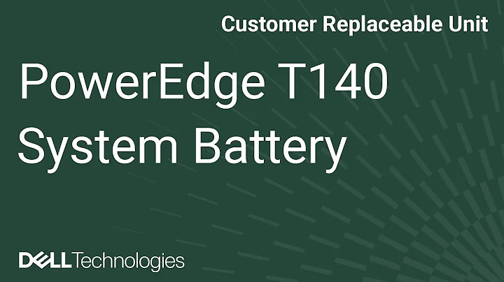 Dell PowerEdge T140: Remove/Install System Battery