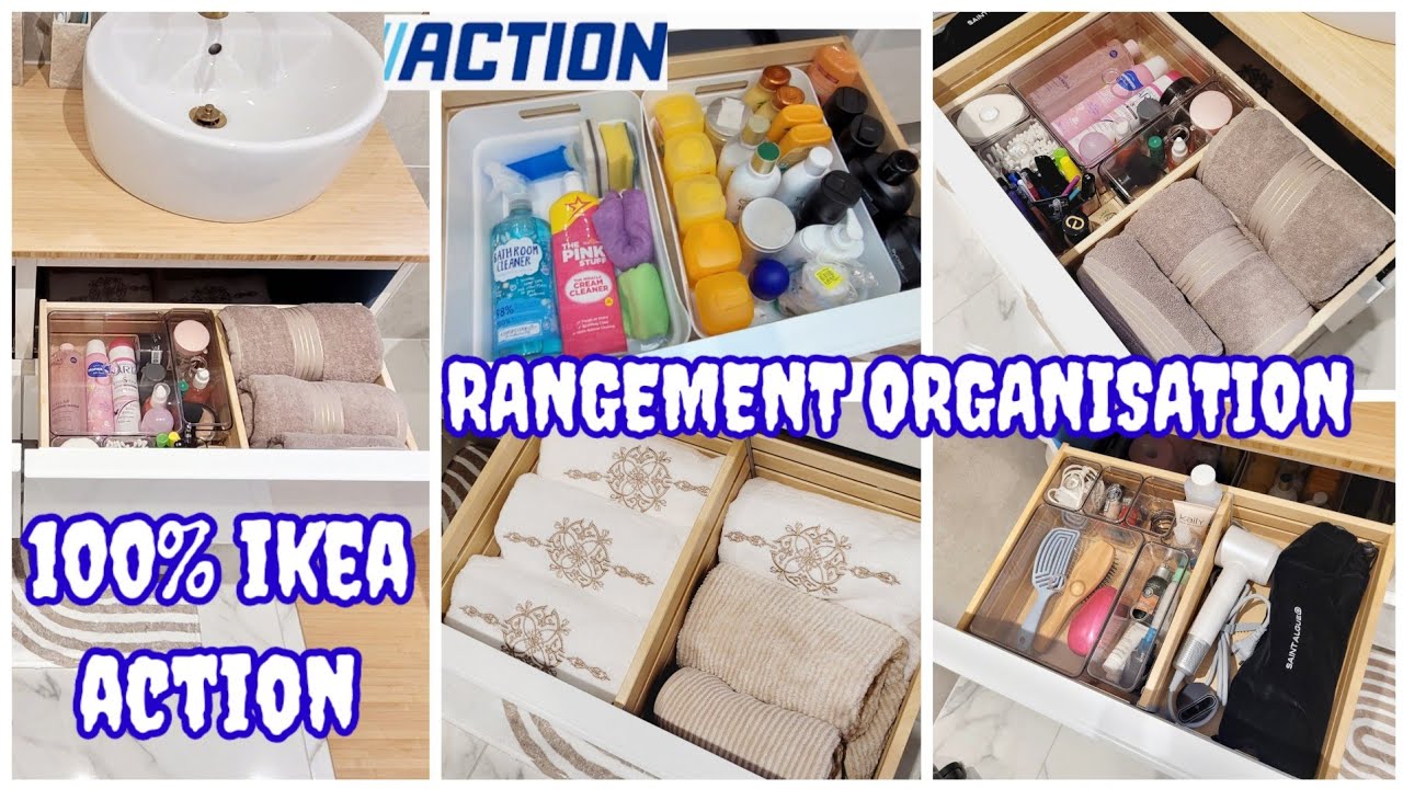 ORGANISATION RANGEMENT 100% IKEA & ACTION‼️SALLE DE BAIN #ikeahacks #ikea  #action #hacks #astuce 