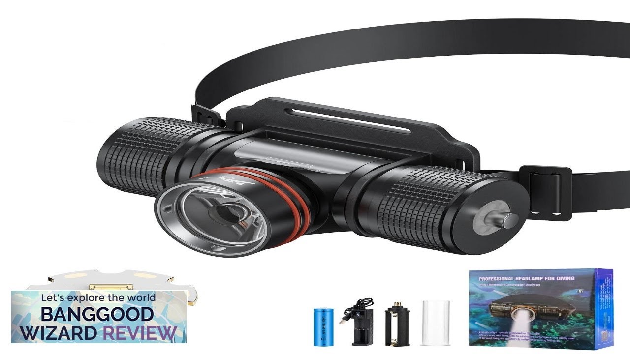 1500LM 40M Underwater Bright Diving Headlamp with 18650 Battery IPX8 Waterproof LED Review
