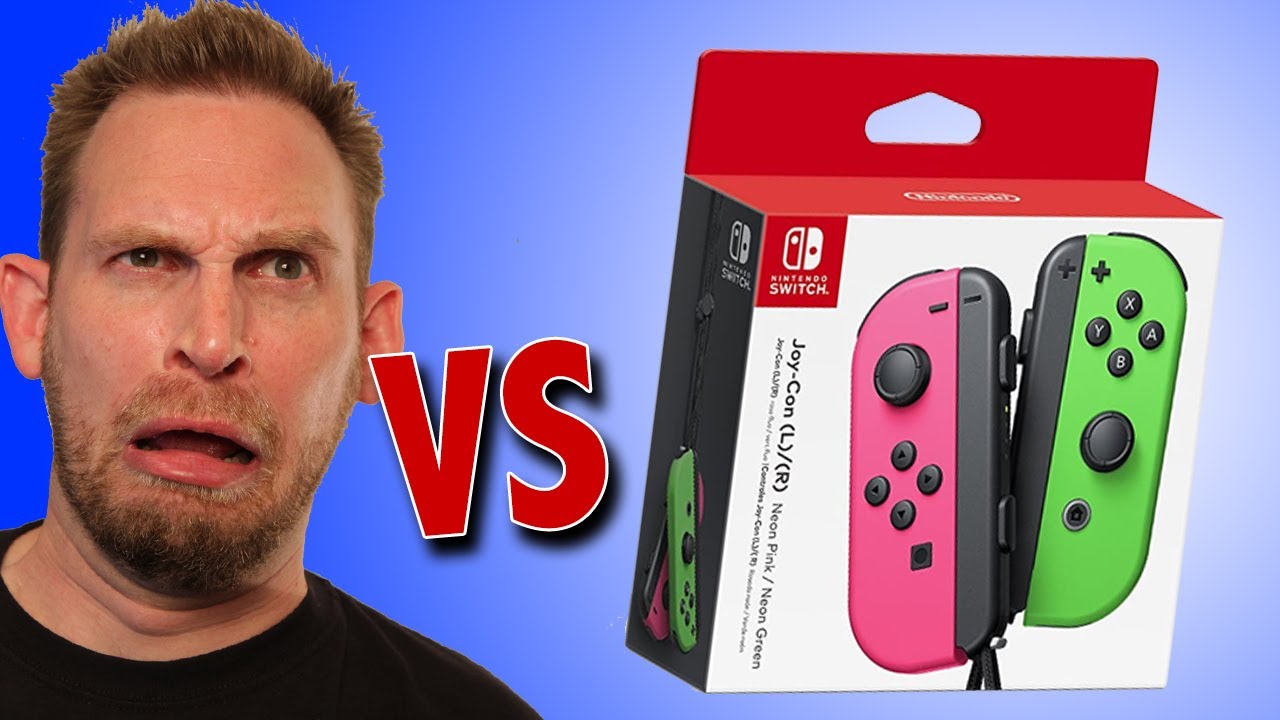 Nintendo Switch Joy Con Neon Pink Neon Green L R Controllers Unboxing Youtube