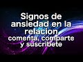 Signos de ansiedad en la relacion